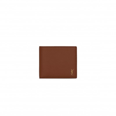 YSL TINY CASSANDRE EASTWEST WALLET IN GRAINED LEATHER ‎607727DTI0W2126 (11*9.5*2.5cm)